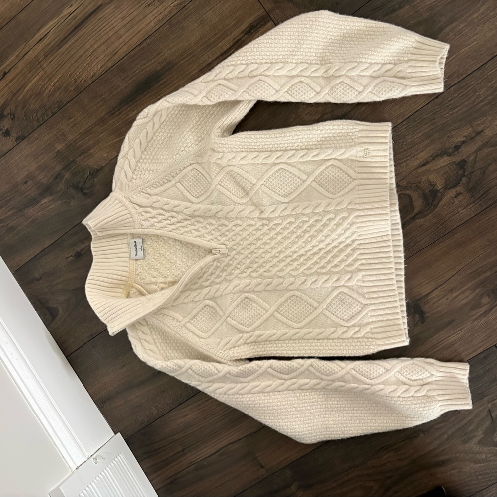 Aritzia Merino Wool Quarter Zip Sweater- S